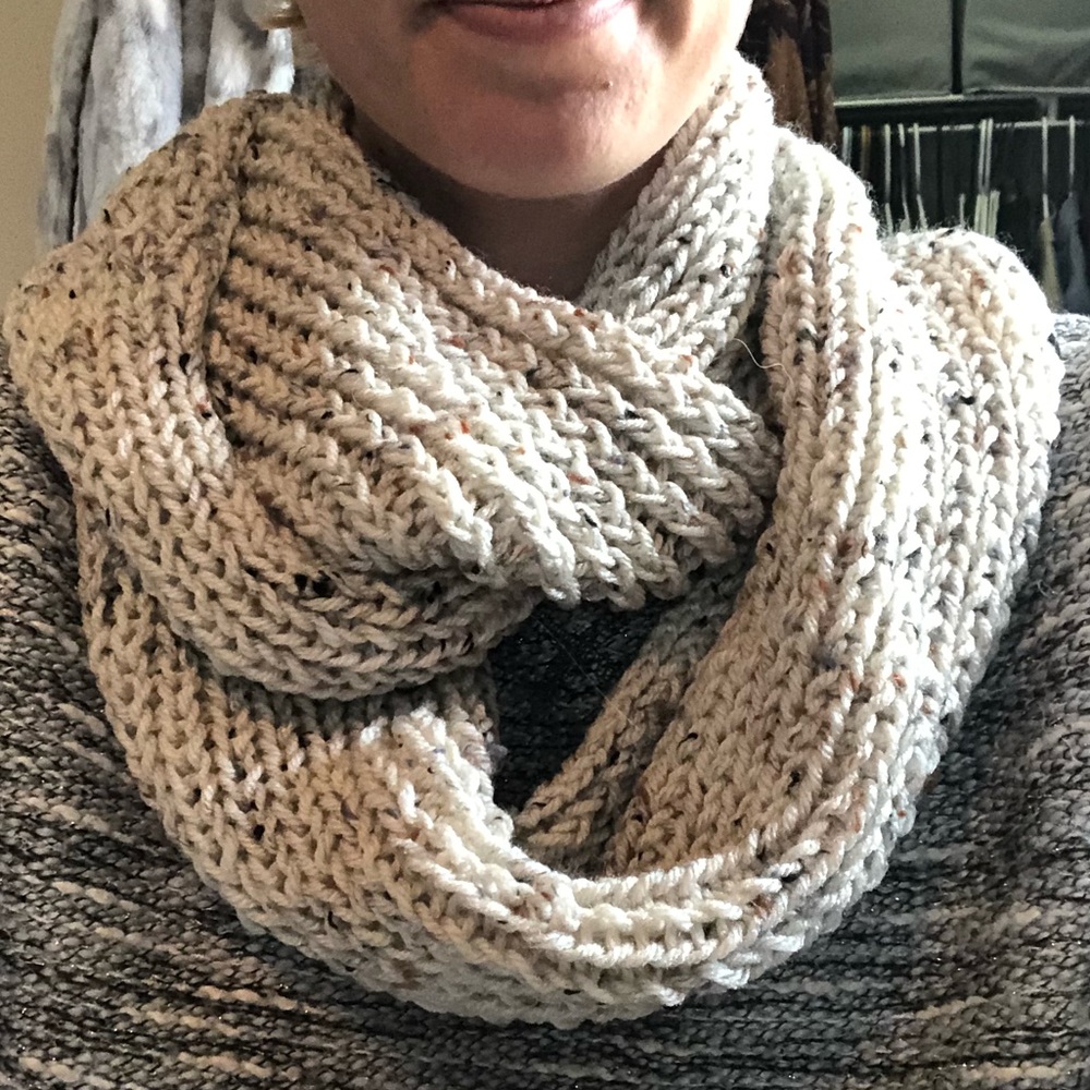 Hand knit scarf
